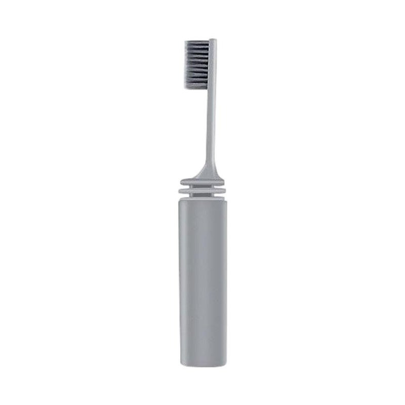 Bamboo charcoal folding toothbrush, portable for home and travel, mini and compact, suitable for business trips, ultra-fine soft bristles for adults, wholesale.